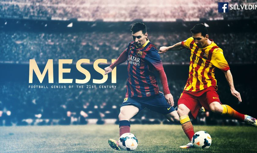 Ảnh nền Lionel Messi đang đ&aacute; b&oacute;ng si&ecirc;u đẹp