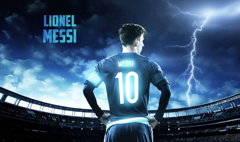 Ảnh nền Messi 3D trong nhiều &aacute;o đấu kh&aacute;c nhau chất