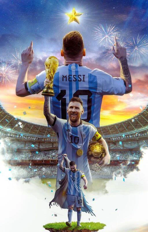 H&igrave;nh nền Leo Messi 4K v&ocirc; địch World Cup cực đẹp