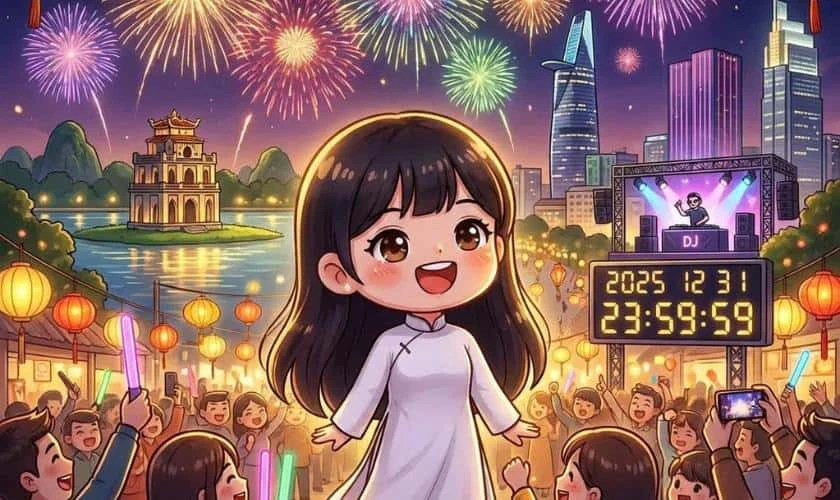 Hình nền máy tính phong cách chibi