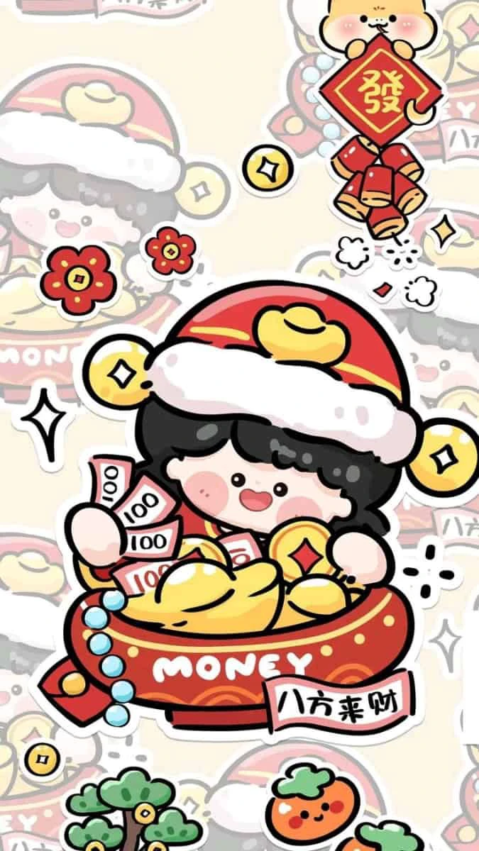Hình nền Tết chibi 2026 free