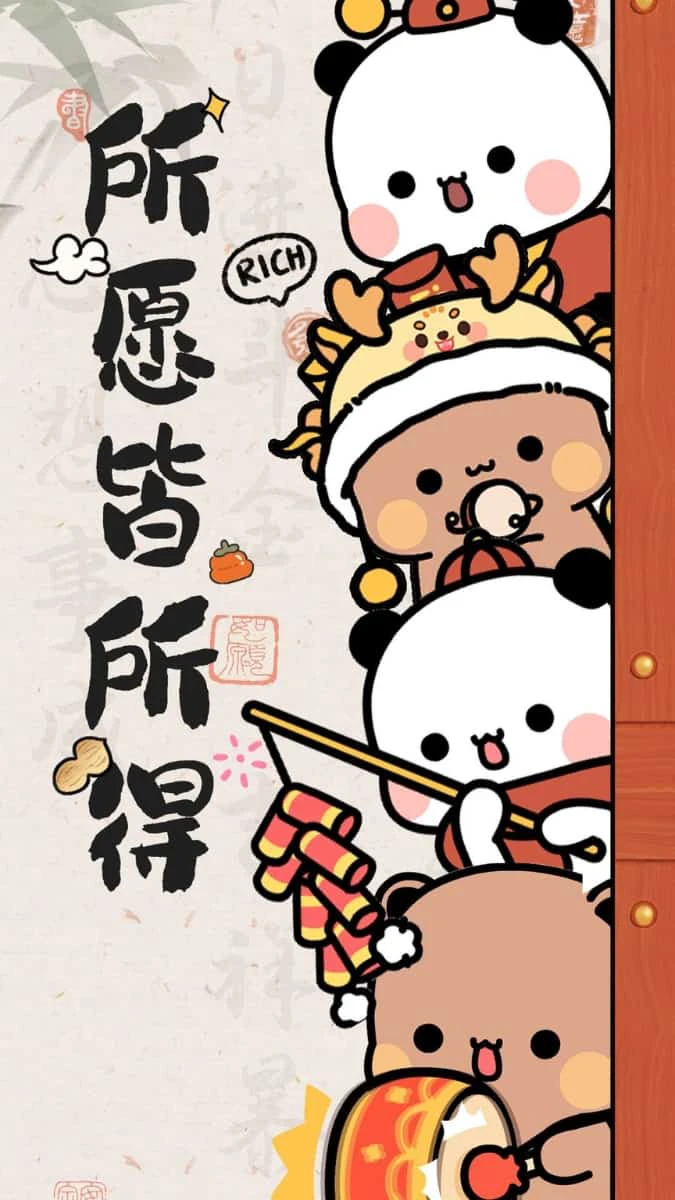 Hình nền Tết chibi 2026 HD