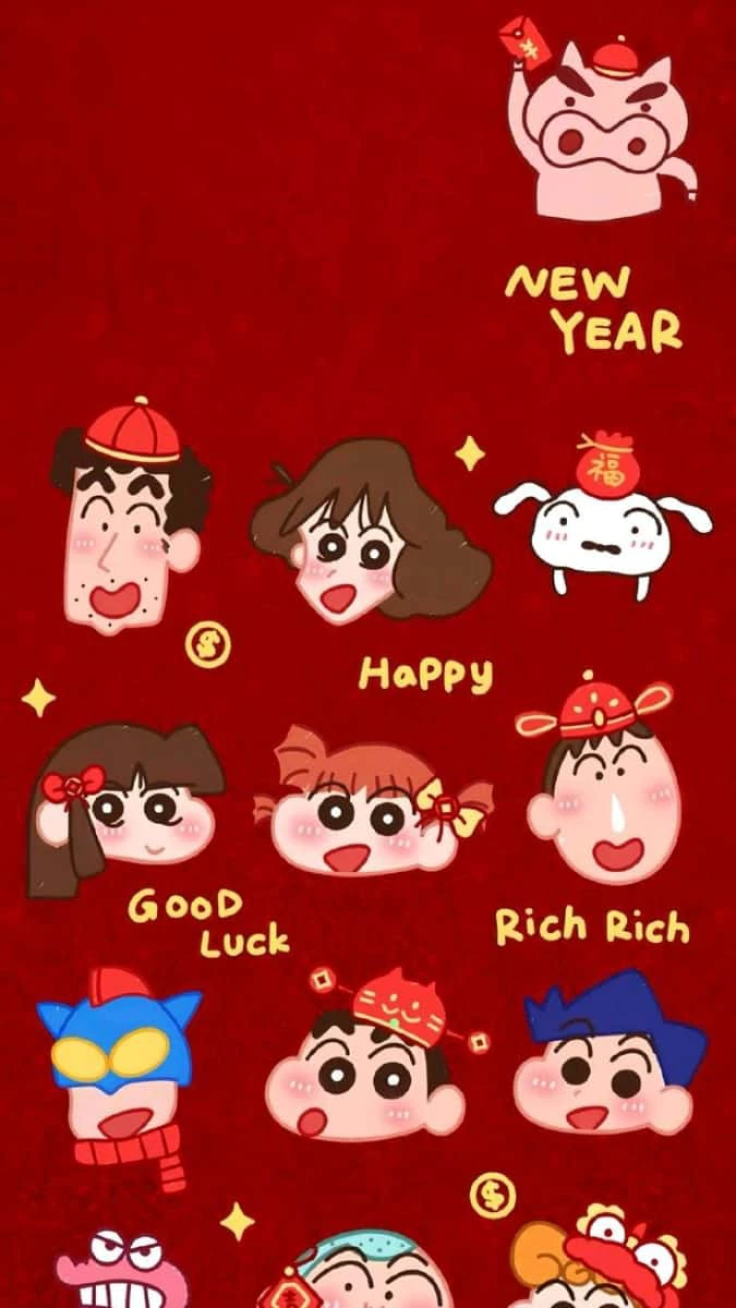 Hình nền Tết chibi 2026 4K