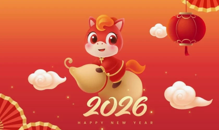 Hình nền năm mới cho máy tính 2026
