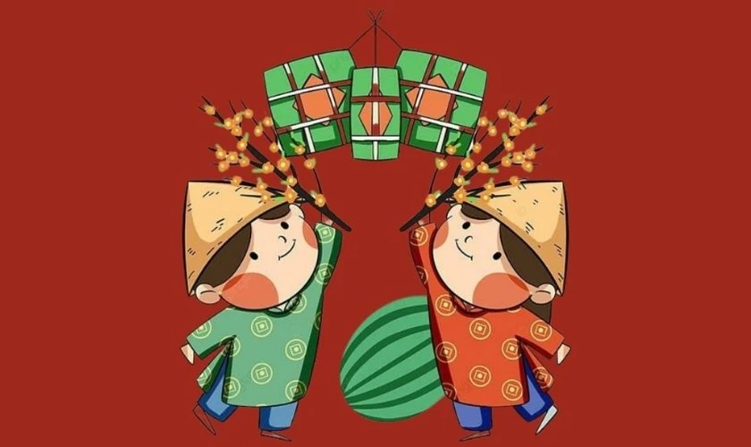 Hình nền năm mới cho máy tính dễ thương