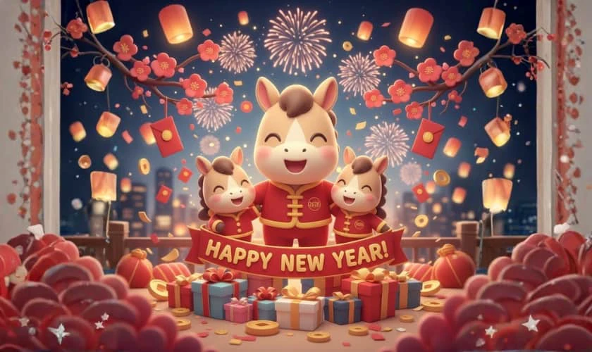 Hình nền năm mới cute