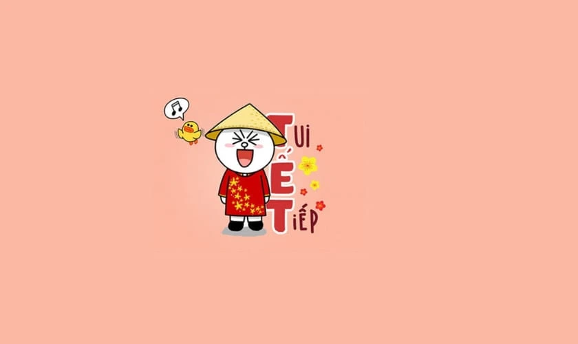 Hình nền Tết chibi 2026 cho máy tính bảng hài hước
