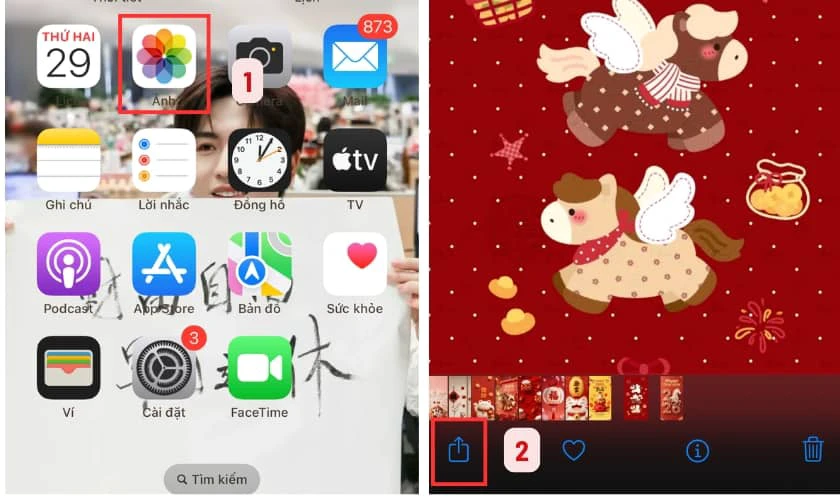 Cách tải và cài đặt hình nền Tết Chibi 2026 đơn giản