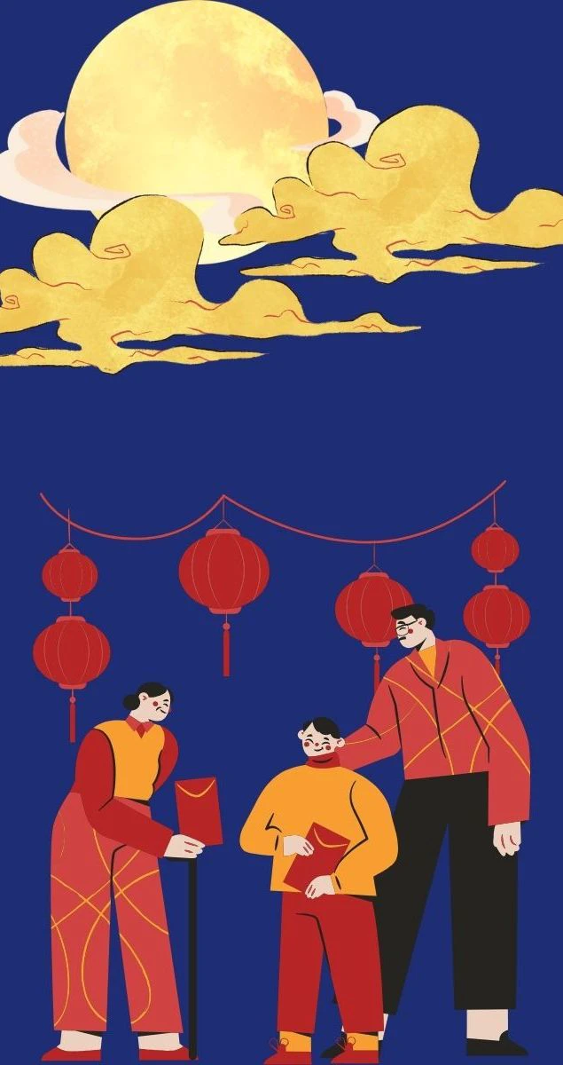 Trao lời chúc nhận lì xì đỏ