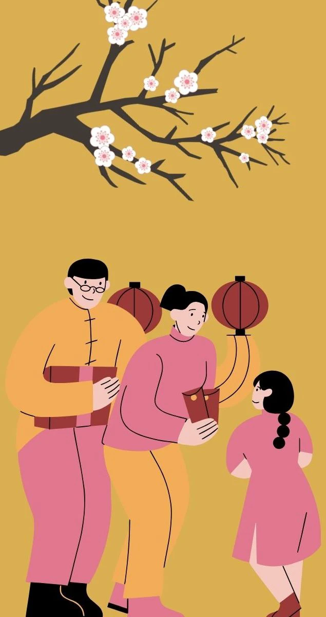 Bé nhận lì xì từ gia đình