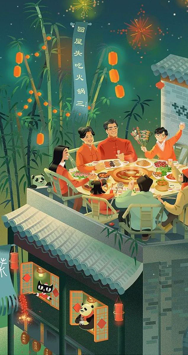 Gia đình quầy quần ngày Tết 2025