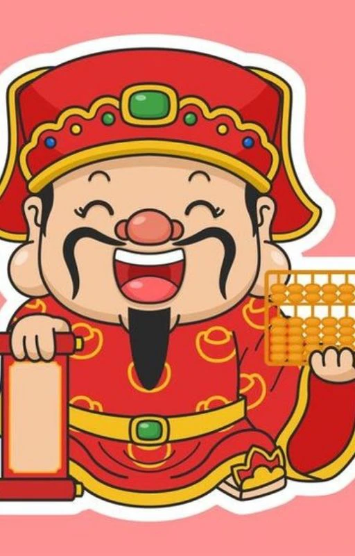 Hình nền ông thần tài may mắn cười hehe