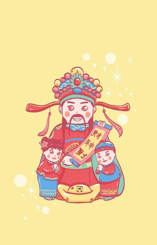 Hình nền ông thần tài may mắn 4K trên điện thoại