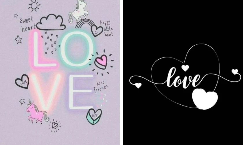 Hình nền Valentine đẹp nhất với chữ Love