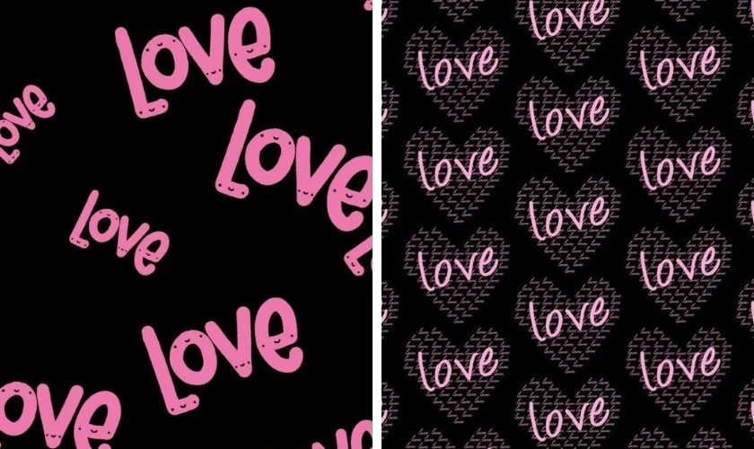 Hình nền Valentine đẹp nhất với chữ Love ngầu