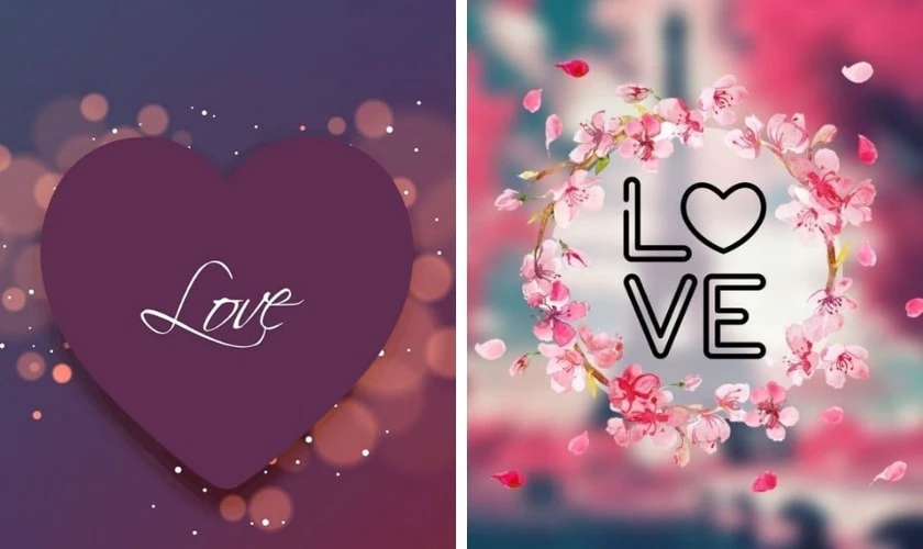 Hình nền Valentine đẹp nhất với chữ Love đẹp