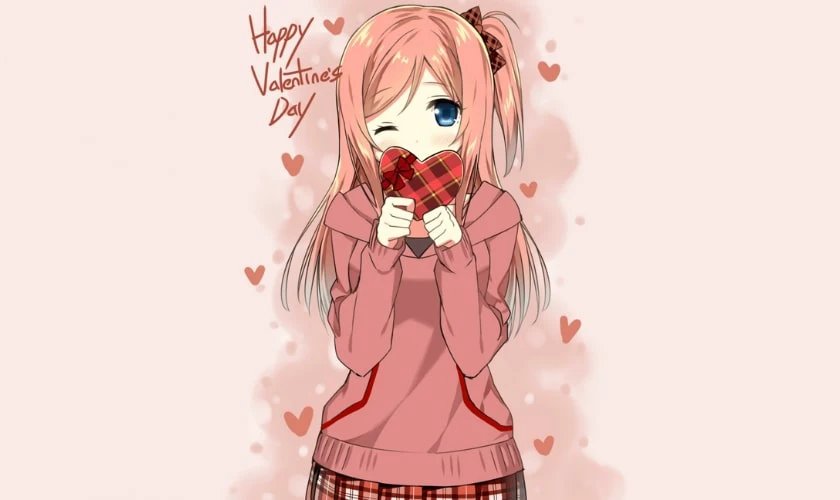 Hình nền Valentine anime sinh động 4K