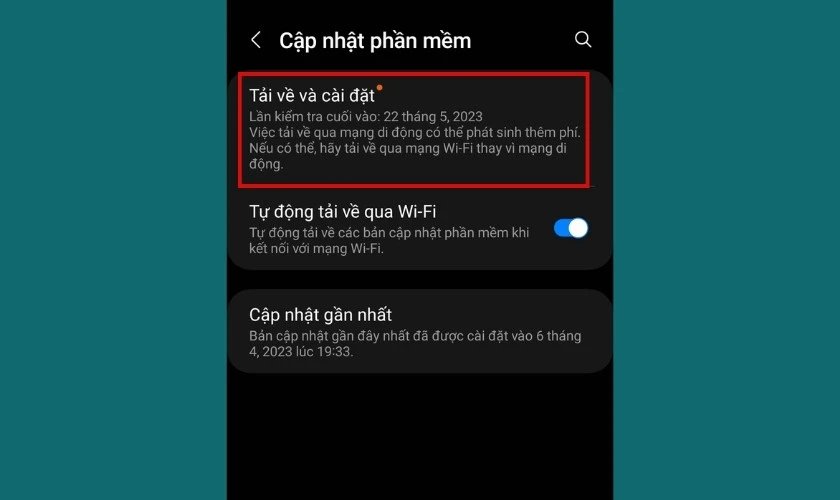 Chọn Tải về v&agrave; c&agrave;i đặt
