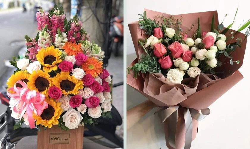 Tặng quà cho cô giáo