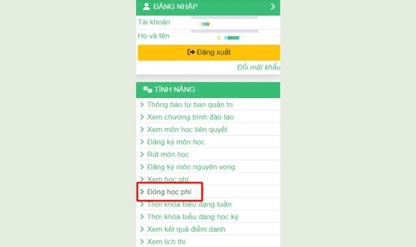 Cách đóng học phí Học viện Nông nghiệp