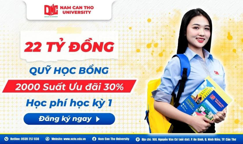 Học bổng tân sinh viên Đại học Nam Cần Thơ