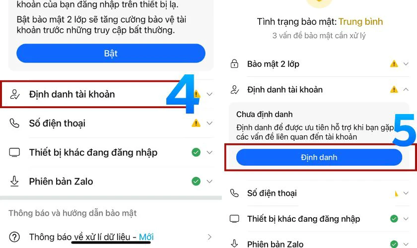 Cách xác thực tài khoản Zalo - Bước 2