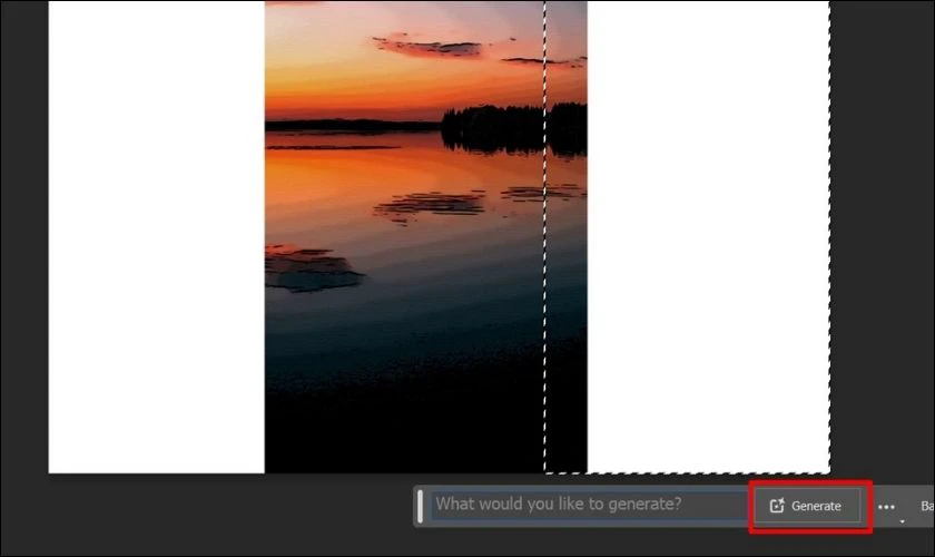 Nhấn Generate v&agrave; đợi Photoshop AI tự động nhận diện