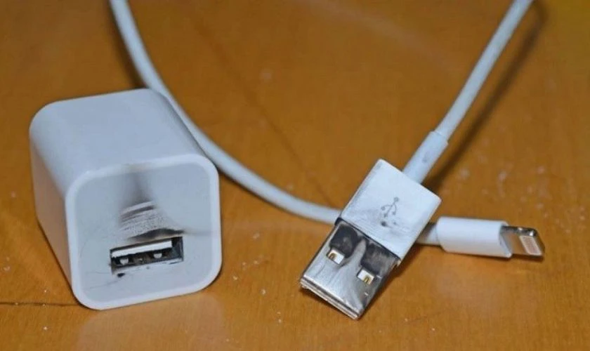 Sạc v&agrave; adapter hỏng n&ecirc;n sạc iPhone 11 kh&ocirc;ng l&ecirc;n nguồn
