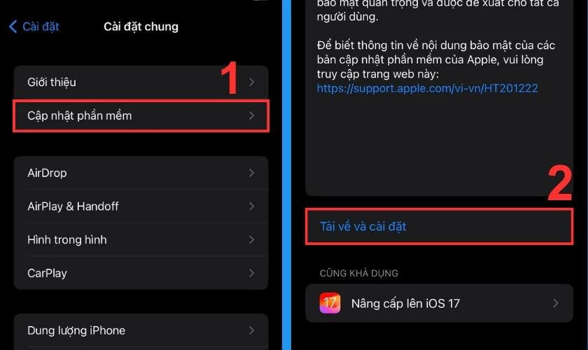 Chọn Cập nhật phần mềm