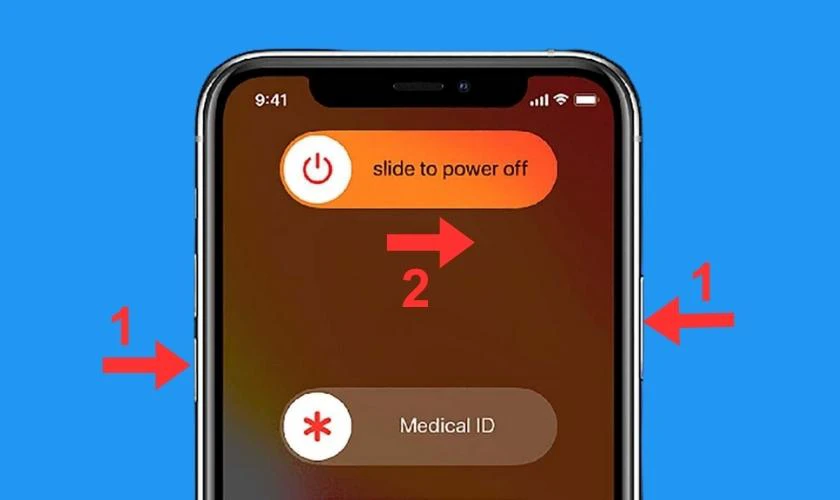 Khởi động lại để khắc phục Instagram kh&ocirc;ng thả cảm x&uacute;c tin nhắn được với iPhone 8