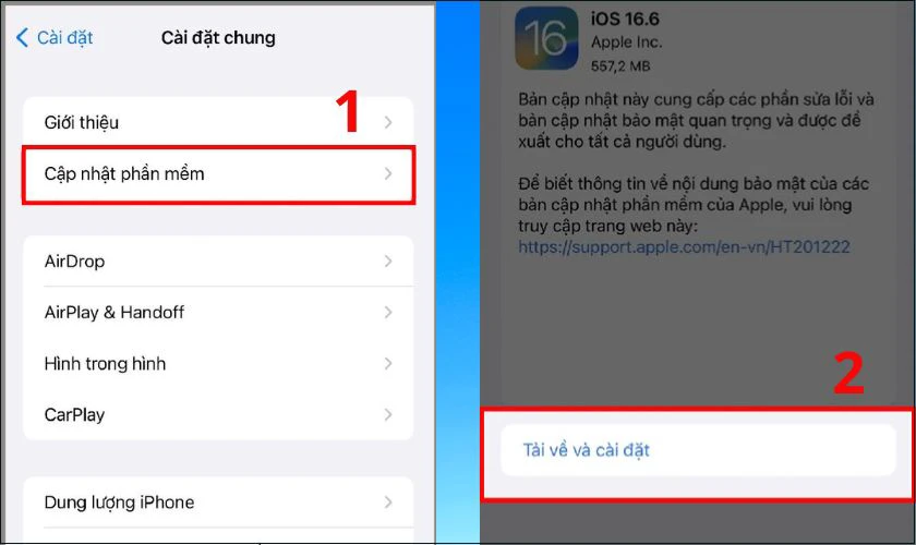 C&aacute;ch cập nhật iOS 16.6 nhanh ch&oacute;ng, đơn giản