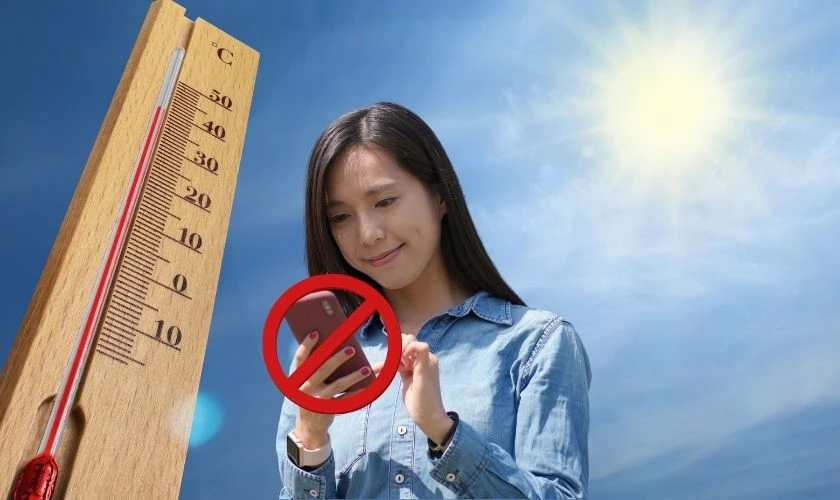 Hạn chế d&ugrave;ng iPhone ở những nơi c&oacute; nhiệt độ cao