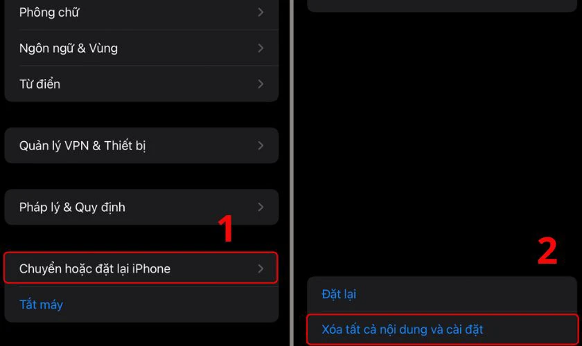 Kh&ocirc;i phục c&agrave;i đặt gốc