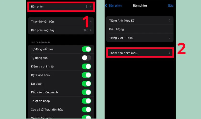 Chọn Bàn phím