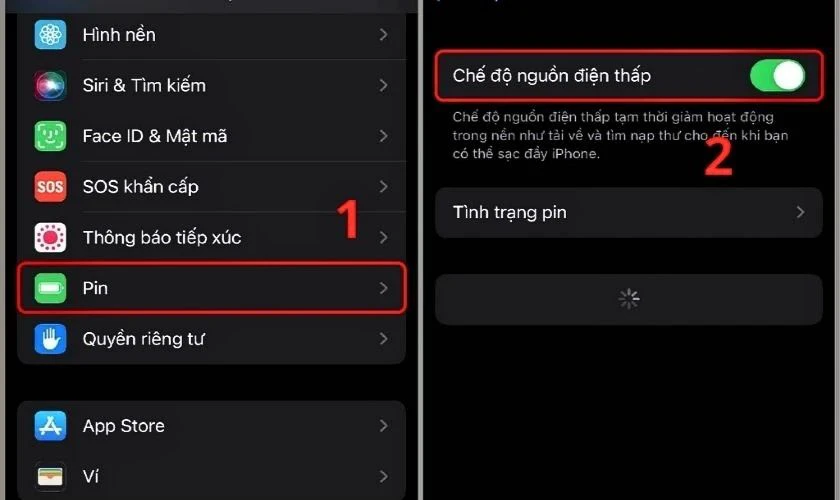 Bật chế độ nguồn điện thấp trên iPhone