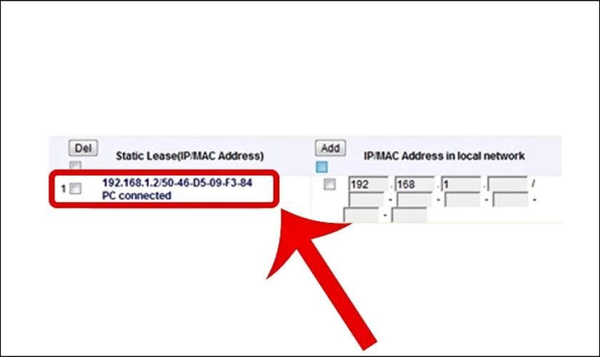 Bạn c&oacute; thể thấy th&ocirc;ng tin về địa chỉ IP/MAC ở ph&iacute;a b&ecirc;n tr&aacute;i