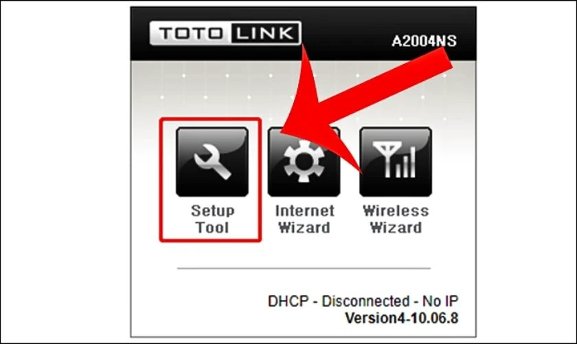 Tiếp theo, bạn bấm v&agrave;o icon Setup Tool