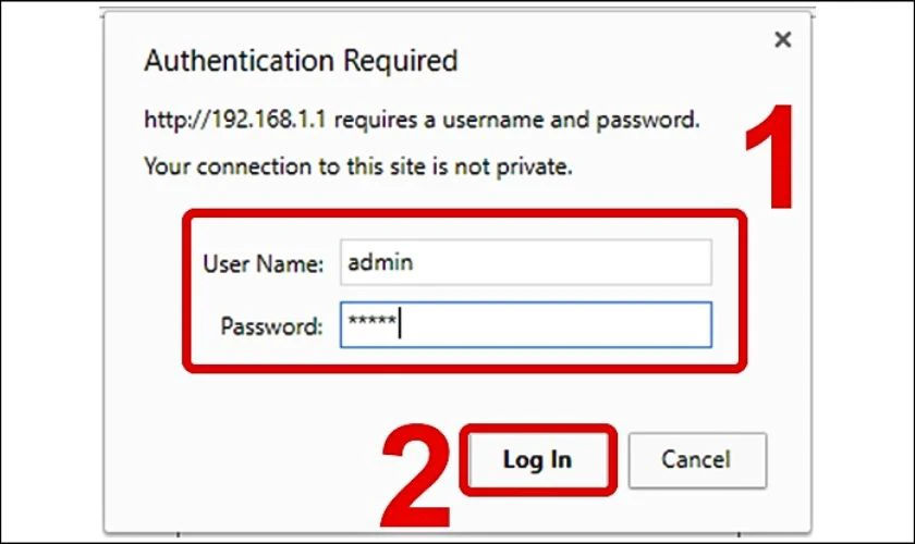 Bạn cần đăng nhập v&agrave;o giao diện c&agrave;i đặt Web