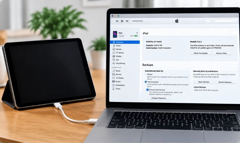 Thử kết nối iTunes trên máy tính
