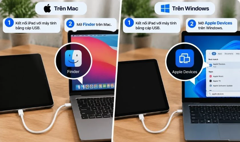 Cập nhật iPadOS bằng máy tính fix lỗi iPad bị đen màn hình mà vẫn có tiếng
