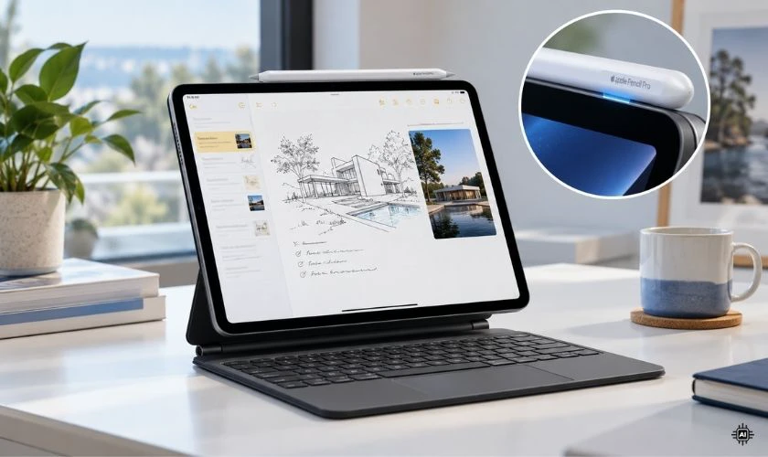 Nam châm trên iPad dùng để làm gì?