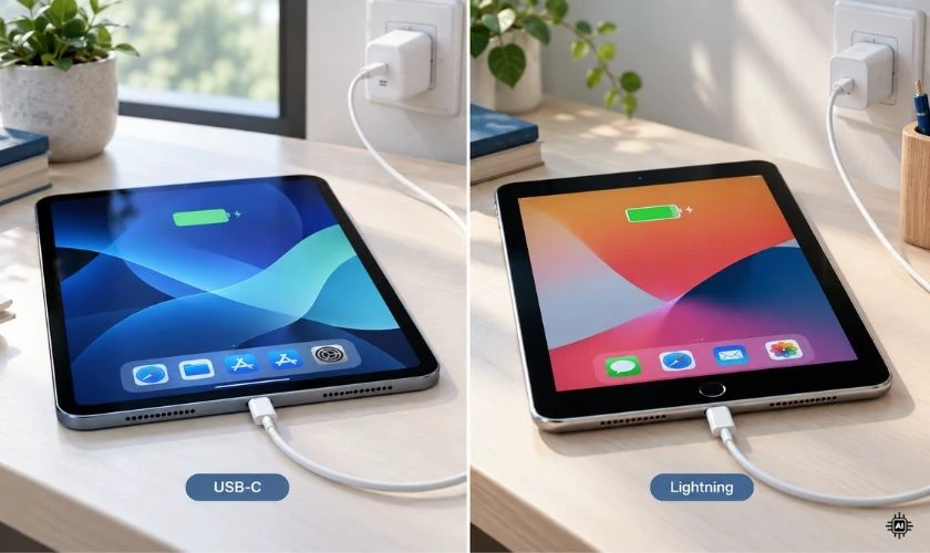 Sạc qua cổng USB-C hoặc Lightning