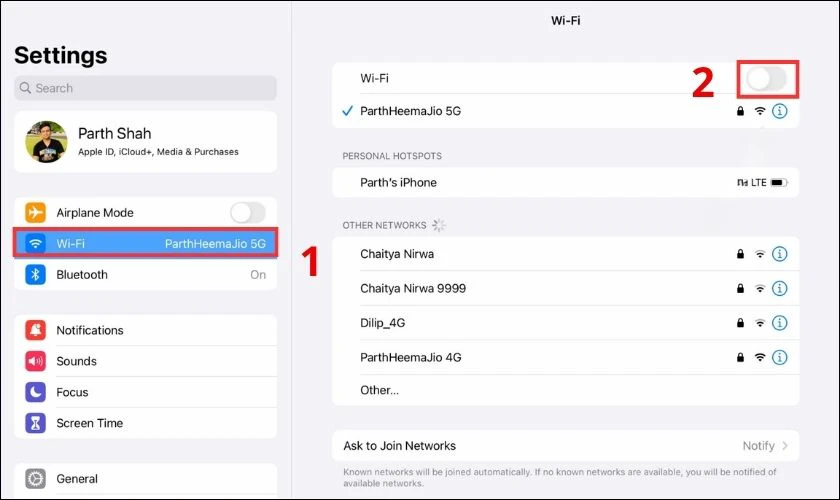 Cách khắc phục iPad không kết nối được Wifi