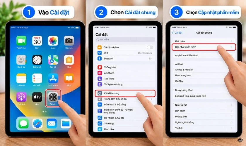 Cập nhật iPadOS lên phiên bản mới