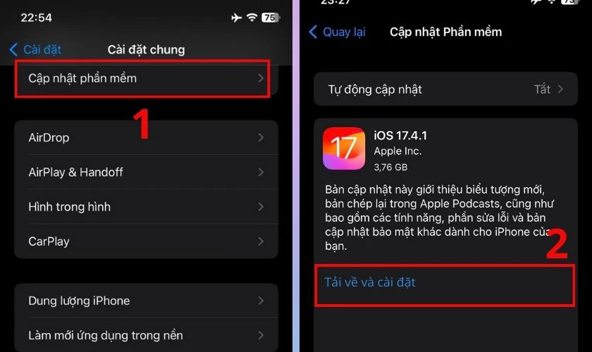 Cập nhật các phiên bản ứng dụng và hệ điều hành mới