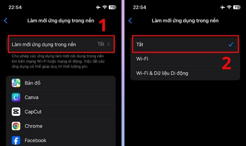 Bấm vào Tắt để vô hiệu hóa tính năng này