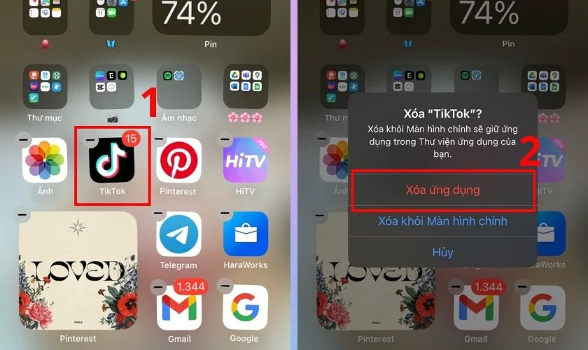 Xoá các ứng dụng không dùng đến tránh iPhone 11 bị đơ màn hình
