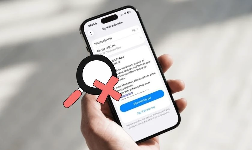 Không tìm thấy bản cập nhật iOS 27