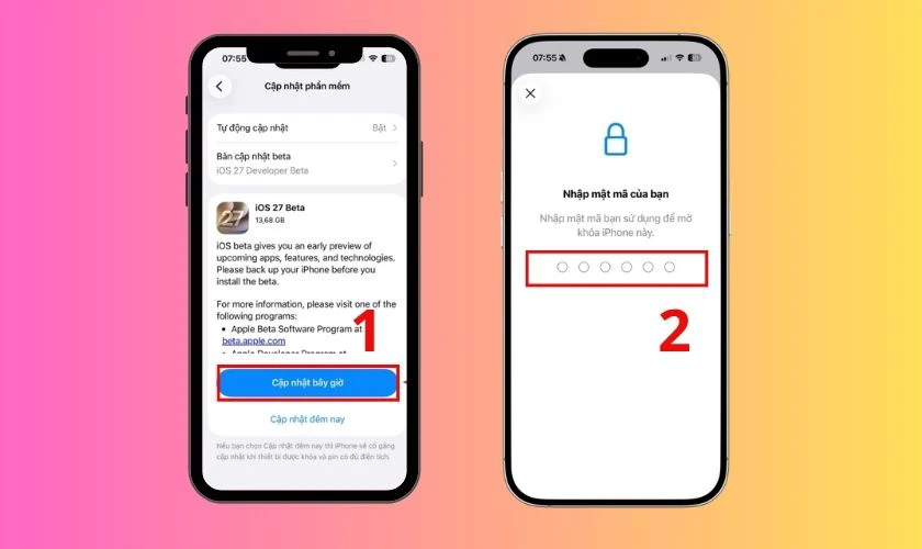 Bước 3: Tải xuống và cài đặt iOS 27
