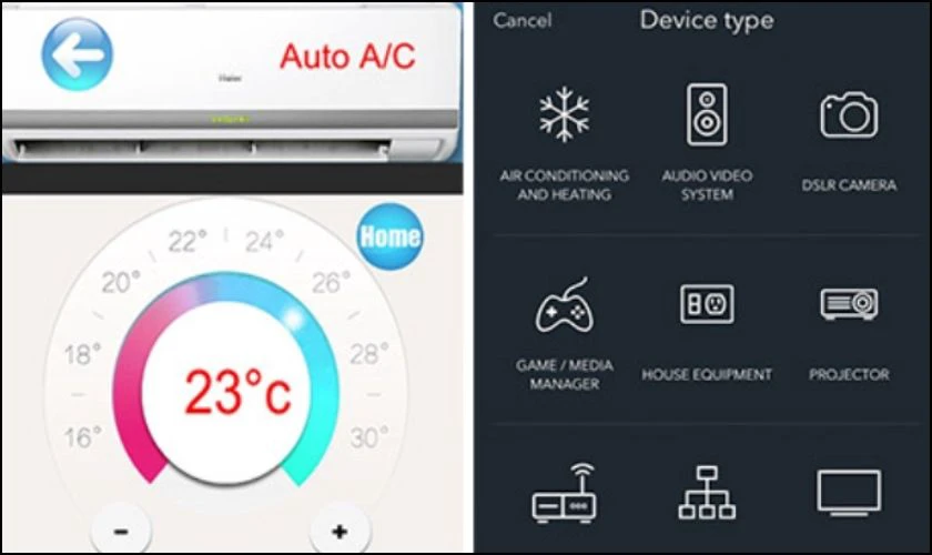 Ứng dụng điều khiển m&aacute;y lạnh khi iPhone 12 Pro Max kh&ocirc;ng c&oacute; hồng ngoại